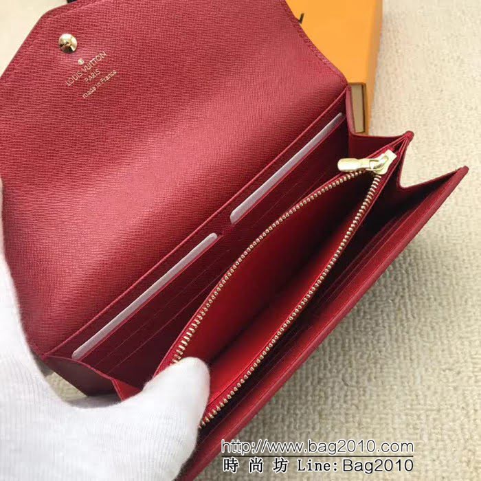 路易威登LV頂級原單 N60123 2018年秋季款DamierEbene帆布Sarah錢夾 ZY1093